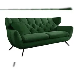 KAWOLA Sofa CHARME 3-Sitzer Cord smaragd