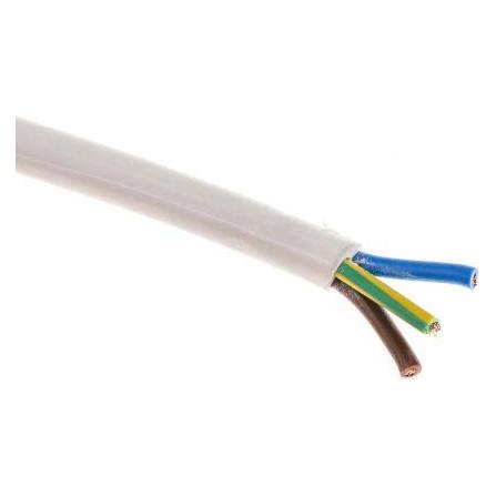 RS PRO Netzkabel PVC 3 x 0,75mm² 24x0,2 weiss (50 m) (491885)
