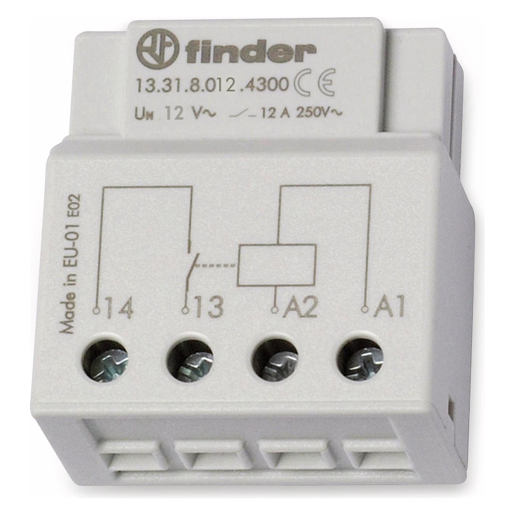 Finder Interposing relay , 12A 1 NO, 12vac (13.31.8.012.4300)