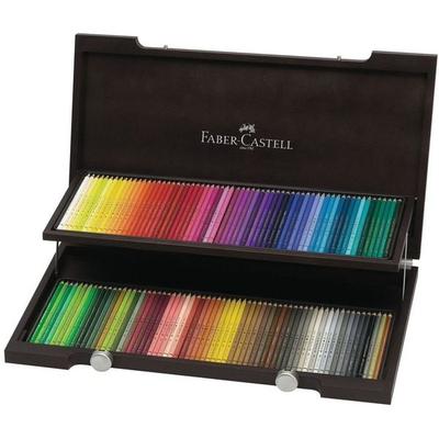 Faber-Castell Künstlerfarbstifte Polychromos, 120er Set Holzkoffer