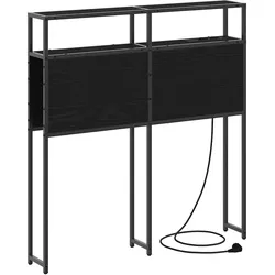 vidaXL Stauraum-Kopfteil Schwarz Eichen-Optik 90 cm Holzwerkstoff