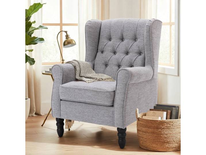 Fauteuil design minimaliste — Alliez confort et style pour sublimer votre intérieur moderne-gris