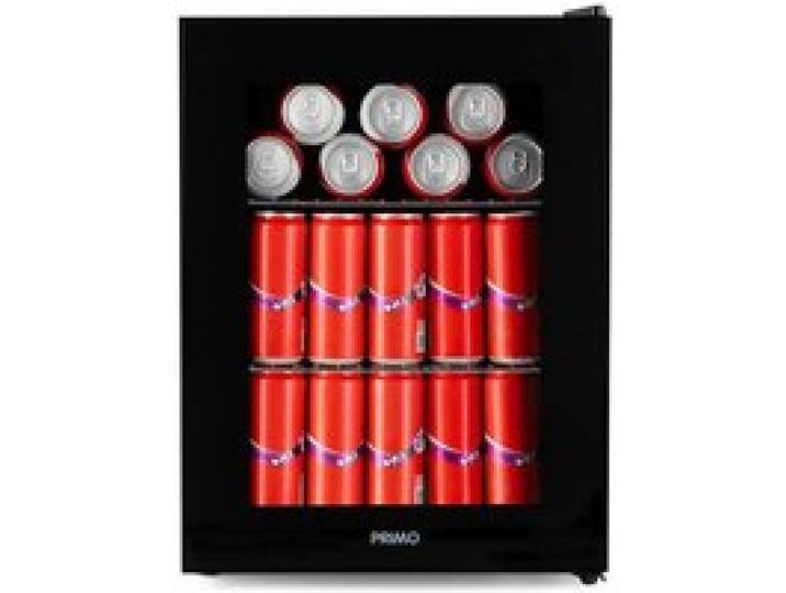 PRIMO PR193BC Réfrigérateur à boissons - Minibar - Mini réfrigérateur - Porte vitrée - Pose libre - 33L - C - Noir