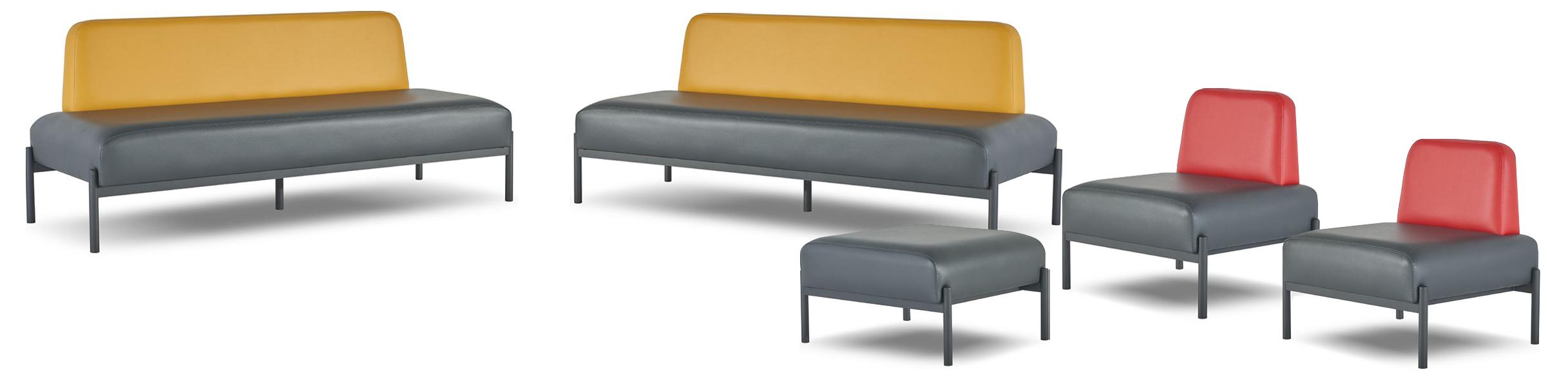 Empfangssofa Sofa Lounge Sitzbank Patienten Wartebank Empfangsbereich Praxis