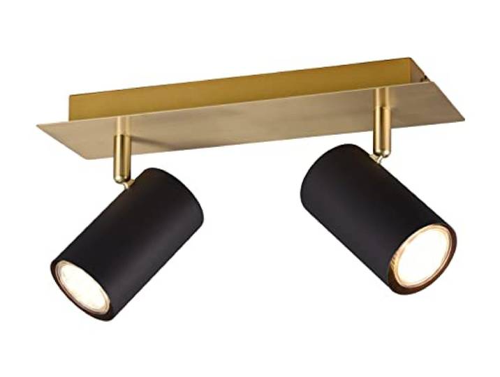 Trio-Leuchten Plafonniermétal noir et or gu10