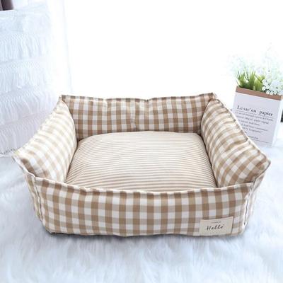 Uplifted Goods Premium Orthopedic Pet Sofa And Indoor Kennel apricot m