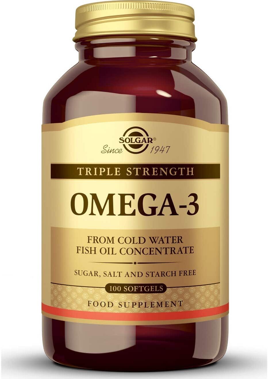 Solgar Omega-3 Triple Concentración 100 Perlas