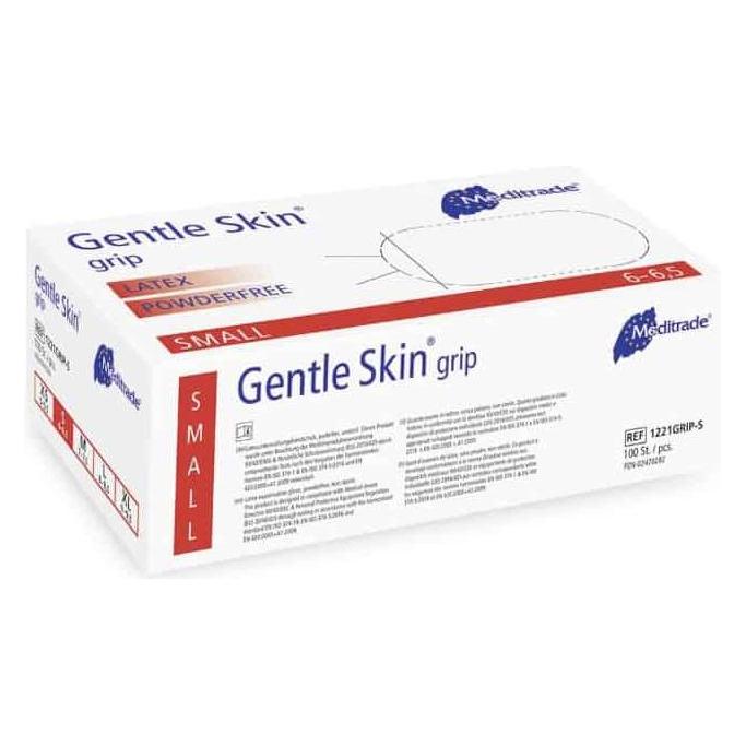 Meditrade Gentle Skin Grip, Latexhandschuh, puderfrei, weiss X-Large (9), 100 Stk. (9) (1221GRIP-XL)