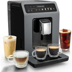 Krups Beweise EA898GF0, Kaffeevollautomat, Grau, Schwarz