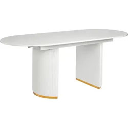 ESSTISCH ausziehbar Weiß 160-200/90 cm Dulverton
