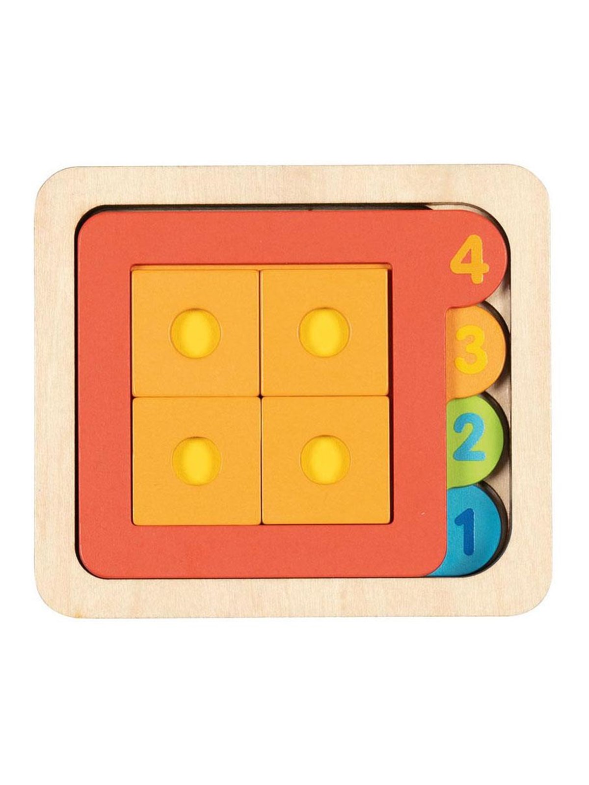 Goki Wooden Layer Puzzle Shapes and Numbers 15 pc Holz
