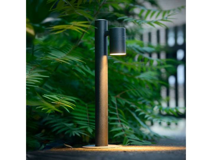 Lucide Wegelampe ARNE, schwarz, 1-flg., Höhe 50 cm, IP44, GU10-LED ARNE, schwarz, Metall, Modern