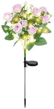 Uplift Picks Solar Azalea Flower Garden Lights Waterproof Outdoor Lawn Decor c