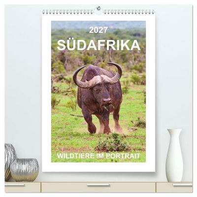 SÜDAFRIKA - WILDTIERE IM PORTRAIT (hochwertiger Premium Wandkalender 2027 DIN A2 hoch), Kunstdruck in Hochglanz