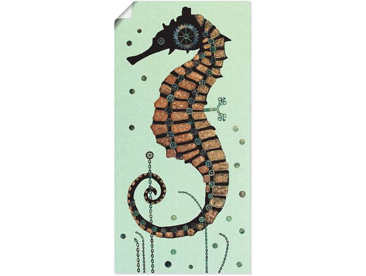 Poster ARTLAND Seepferdchen Textur , blau (farbe bild(er): blau), B:30cm H:60cm, Bilder, Poster, ohne Rahmen