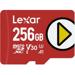 Lexar Play (256 GB, microSDXC, U3, UHS-I), Speicherkarte, Rot