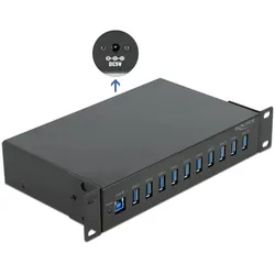 DELOCK 10" Industrie Hub 10 x USB 3.2 Gen 1 Typ-A