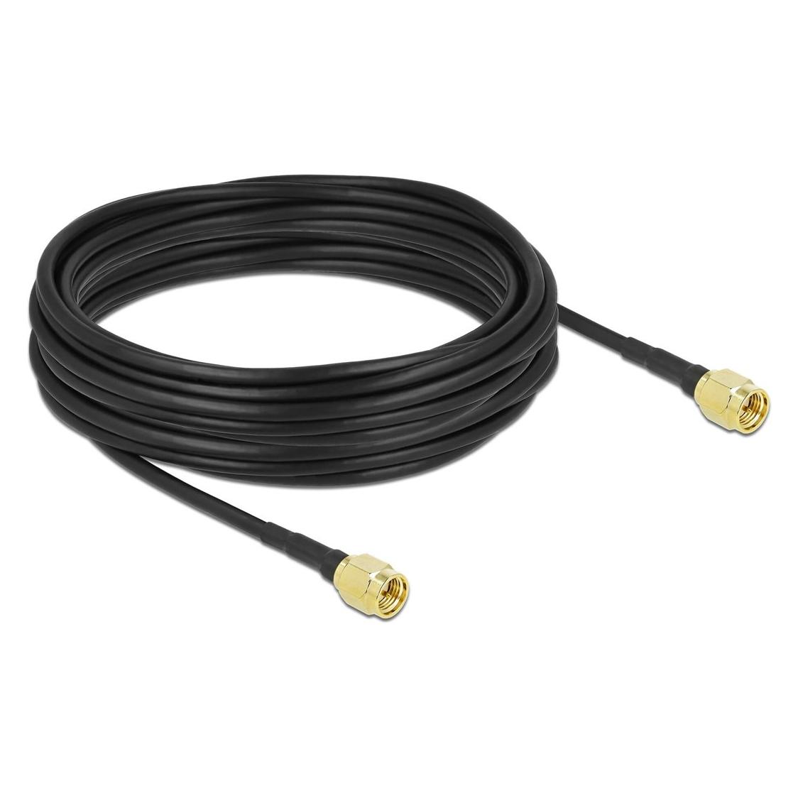 Delock Antennenkabel SMA Stecker zu SMA Stecker LMR/CFD100 10 m low loss (Antennenkabel) (90471)