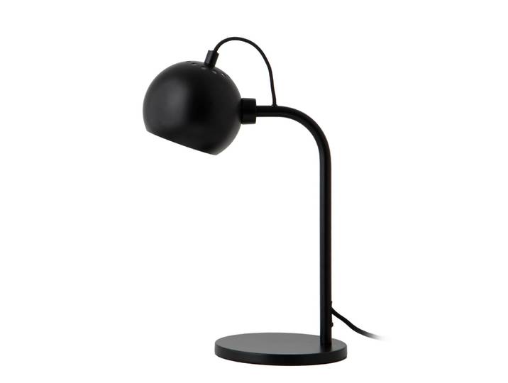 Ball Tischleuchte Matt Black - Frandsen Ball Single - Wohnzimmer - Design - Metall - Mit Schirm