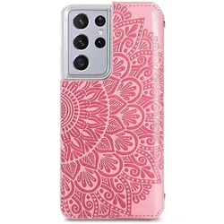 König Design Hülle Handy Schutz für Samsung Galaxy S21 Ultra Case Cover Tasche Etuis Rosa Neu (Samsung Galaxy S21 Ultra), Smartphone Hülle, Rosa