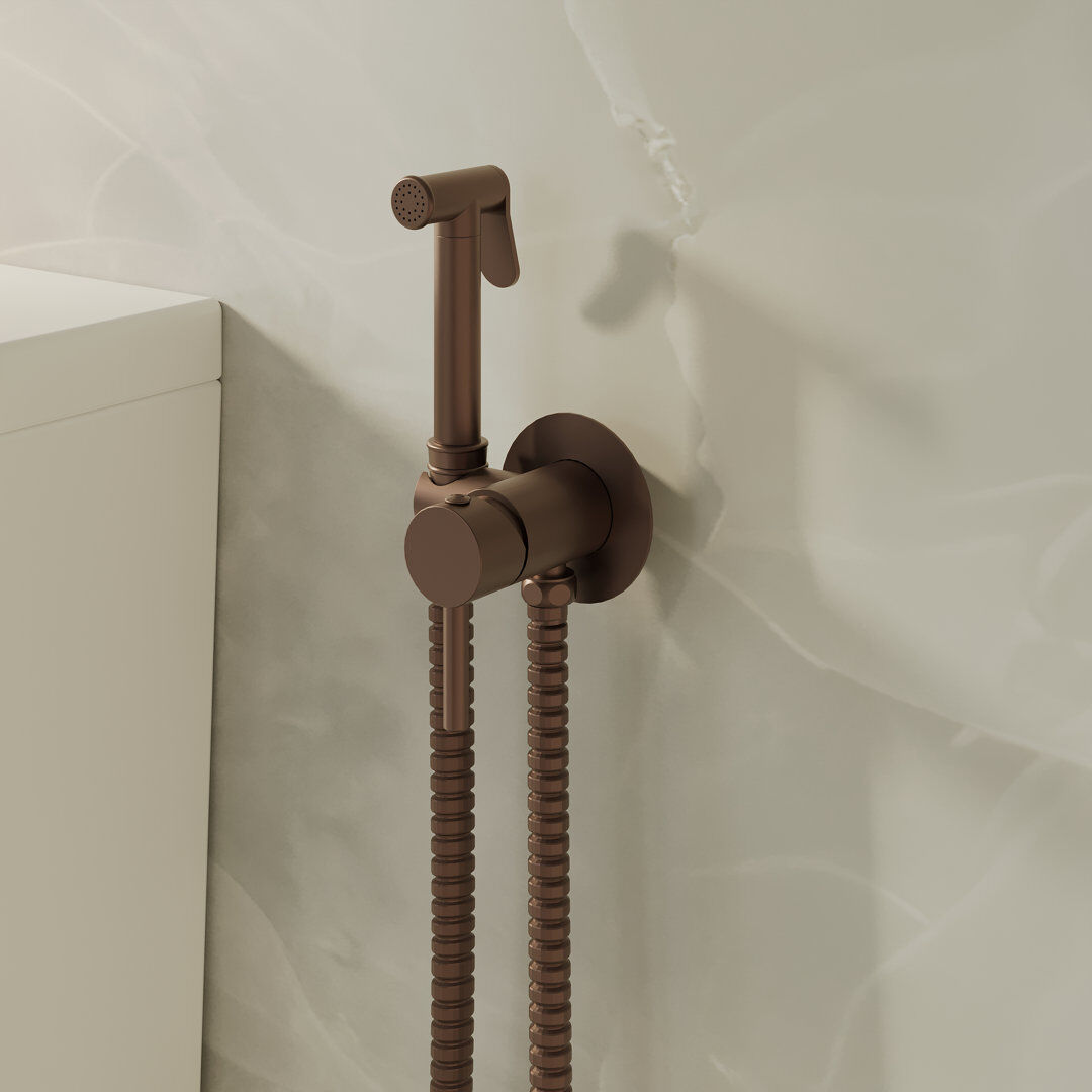 Belfry Bathroom Maggio Round Concealed Thermostatic Douche - Chrome Bronze