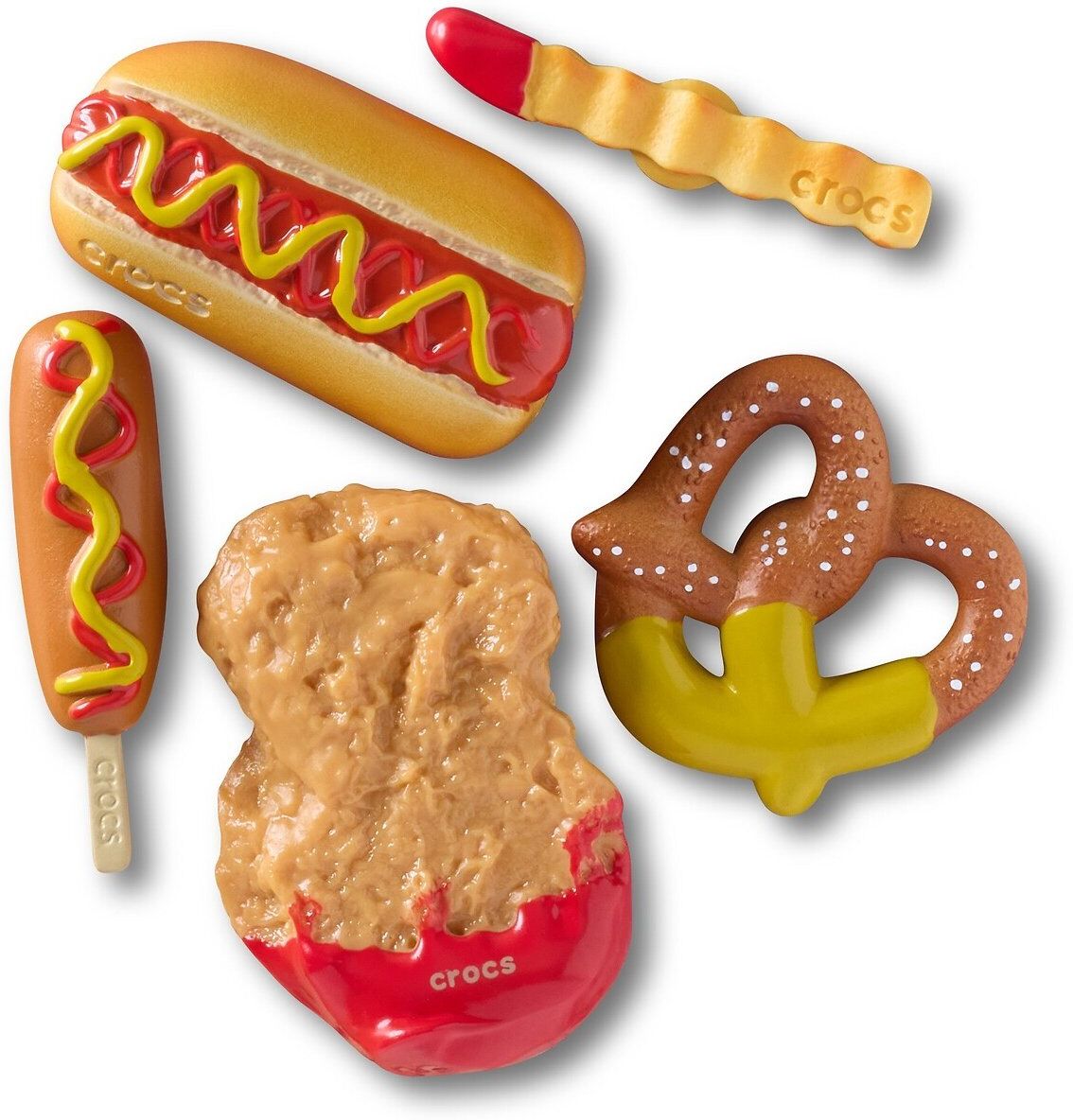 CROCS Lot de 5 Jibbitz Junk Food