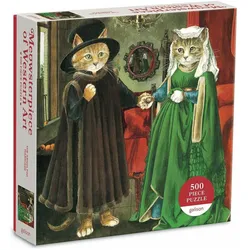 Abrams & Chronicle The Arnolfini Marriage Meowsterpiece of Western Art 500 Piece Puzzle (Englisch, Susan Herbert), Sonstige Literatur