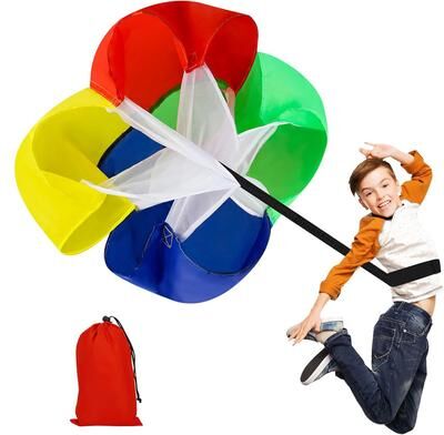 Multisell Products Hub Kids Speed Training Parachute Resistance Running Drag Chute For Soccer And Agility Training 2pcs