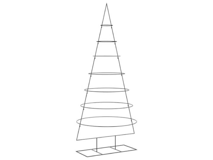 vidaXL Kerstdecoratie kerstboom 210 cm metaal zwart