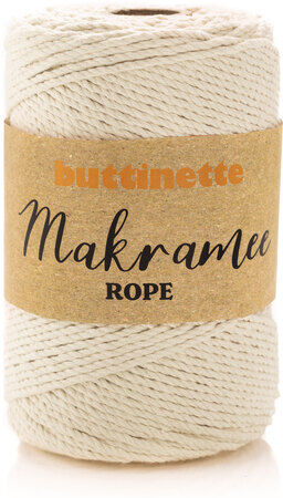 buttinette Makramee-Garn "Rope", natur, 3-fach verzwirnt, Stärke: 3 mm, Länge: 150 m