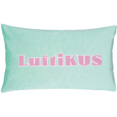 Dekokissen PAD "LETTERS", mint, schriftzug, B:30cm L:50cm, Polyester, Dekokissen_Sitzkissen_Kissenhüllen, farbige Keder, mit Schriftzug, verschiedene Größen