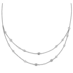 trendor 15132 Damen-Halskette 925 Silber mit Zirkonia