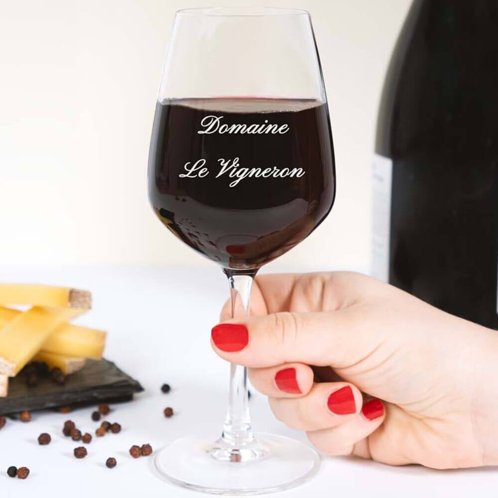 Ocadeau Verre à vin rouge gravé