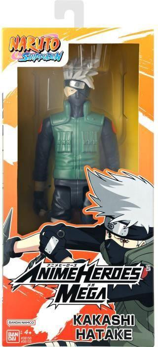 Bandai Naruto Shippuden Kakashi Hatake Mega Actiefiguur, 30 cm, Articulerend
