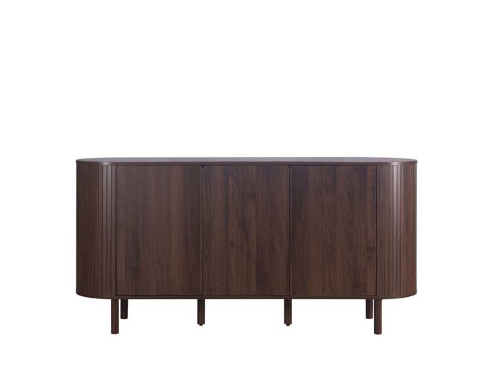 Buffet 3 portes en bois l 160 cm - bois foncé