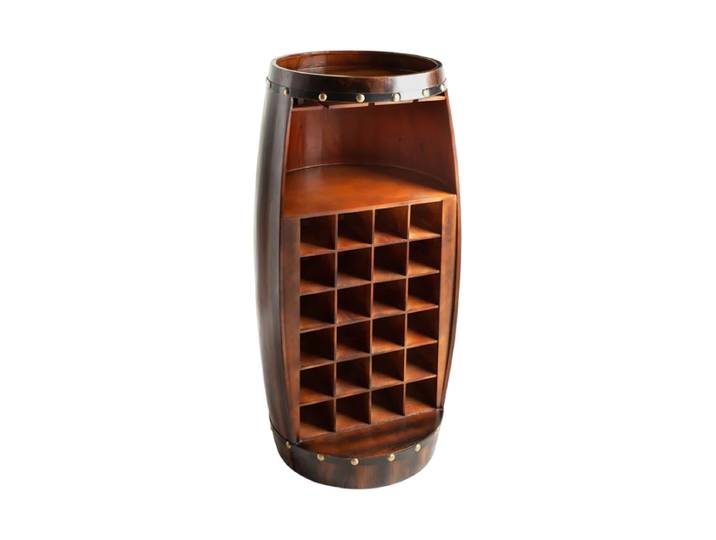 Massivholz Weinregal „Bodega“ Braun Ø 51 x Höhe 97 cm Invicta Interiors