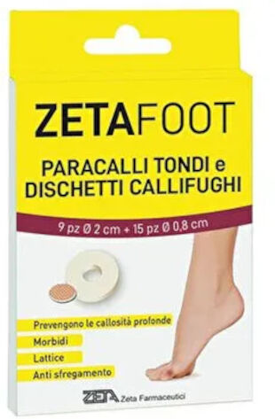 Zeta Farmaceutici Zeta Foot Paracallo Tondo 9 Pezzi + Dischetto Callifugo 15 Pezzi