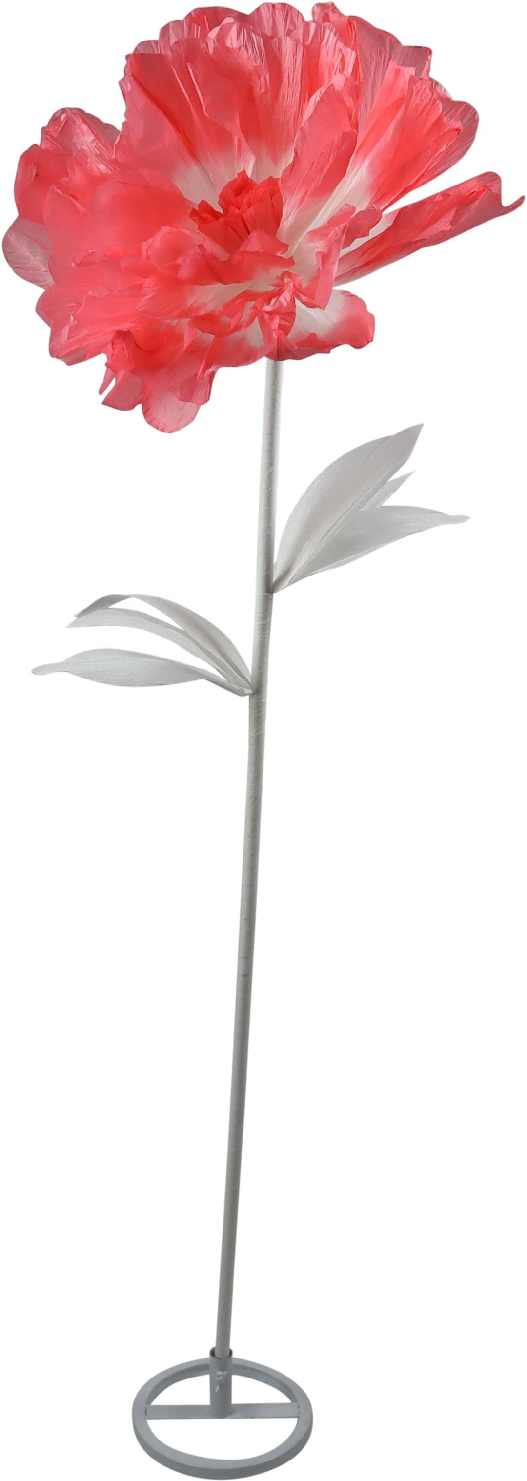 Dekofigur AM DESIGN "Mohnblüte aus Papier", orange (koralle), B:30cm H:150cm T:30cm, Papier, Dekofiguren, Dekofigur, handgefertigte Osterdekoration koralle B/H/T: 30cm x 150cm x 30cm