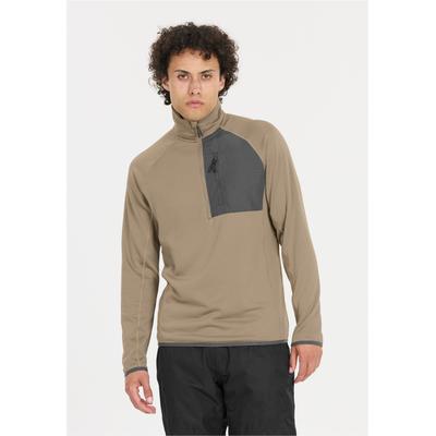 Strickpullover WHISTLER "Helge", Damen, Gr. 3XL, beige (braun), 95% Polyester, 5% Elasthan, unifarben, kurz, Rundhals, Pullover Strickpullover, Im atmungsaktiven und dehnbaren Design