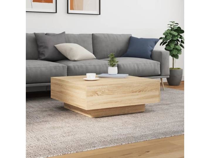 Table basse - MXZZAND - Chêne Sonoma - 80x80x31 cm - Bois d'ingénierie - Design contemporain