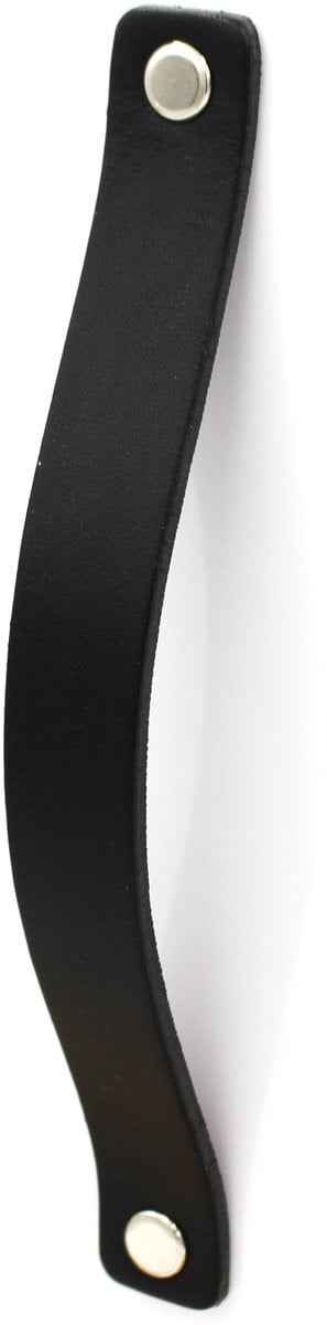 Black Tree 160K20 Leren Meubelgrepen - Zwart Leer - 160 mm Hart-op-Hart - Handgemaakt