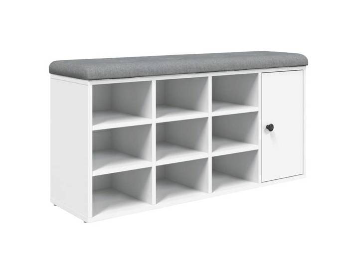 Blanc Banc coffre - Banc à chaussures blanc 102x32x50 cm bois d'ingénierie m6963