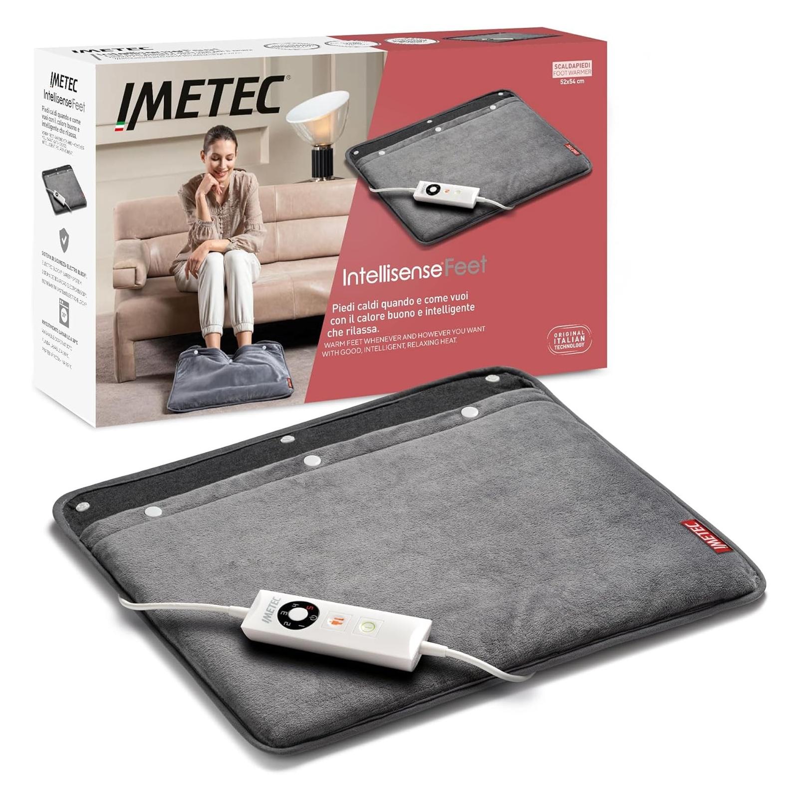 Imetec IntellisenseFeet Footwarmer, Intellisense-Technologie, weiches Material, 5 Temperaturen (26018)