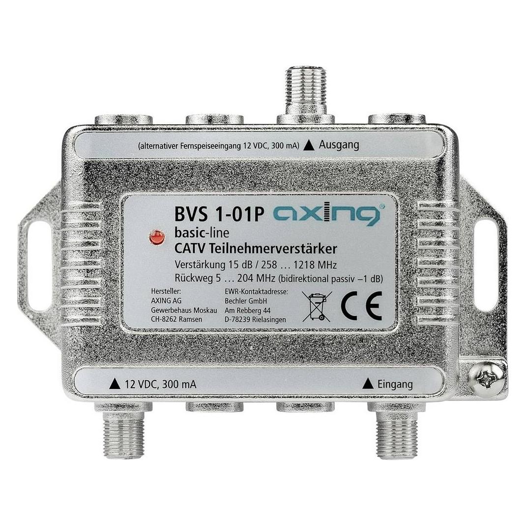 Axing BK-Teilnehmerverstärker BVS 1-01P 15dB 258-1218MHz/5-204MHz (BVS00101P)