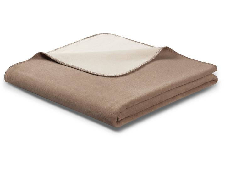 Wohndecke BIEDERLACK Doubleface , beige (palisade, feder), B:150cm L:200cm, Baumwolle, Polyacryl, Polyester, Wohndecken, Wohndecke, mit geketteltem Zierstich
