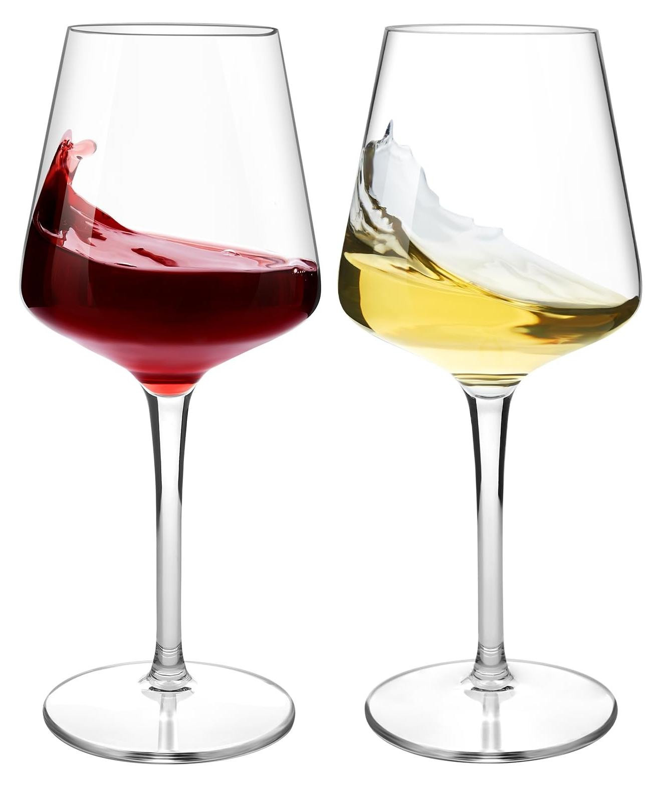 Set van 2 schokbestendige plastic wijnglazen van 445 ml per stuk