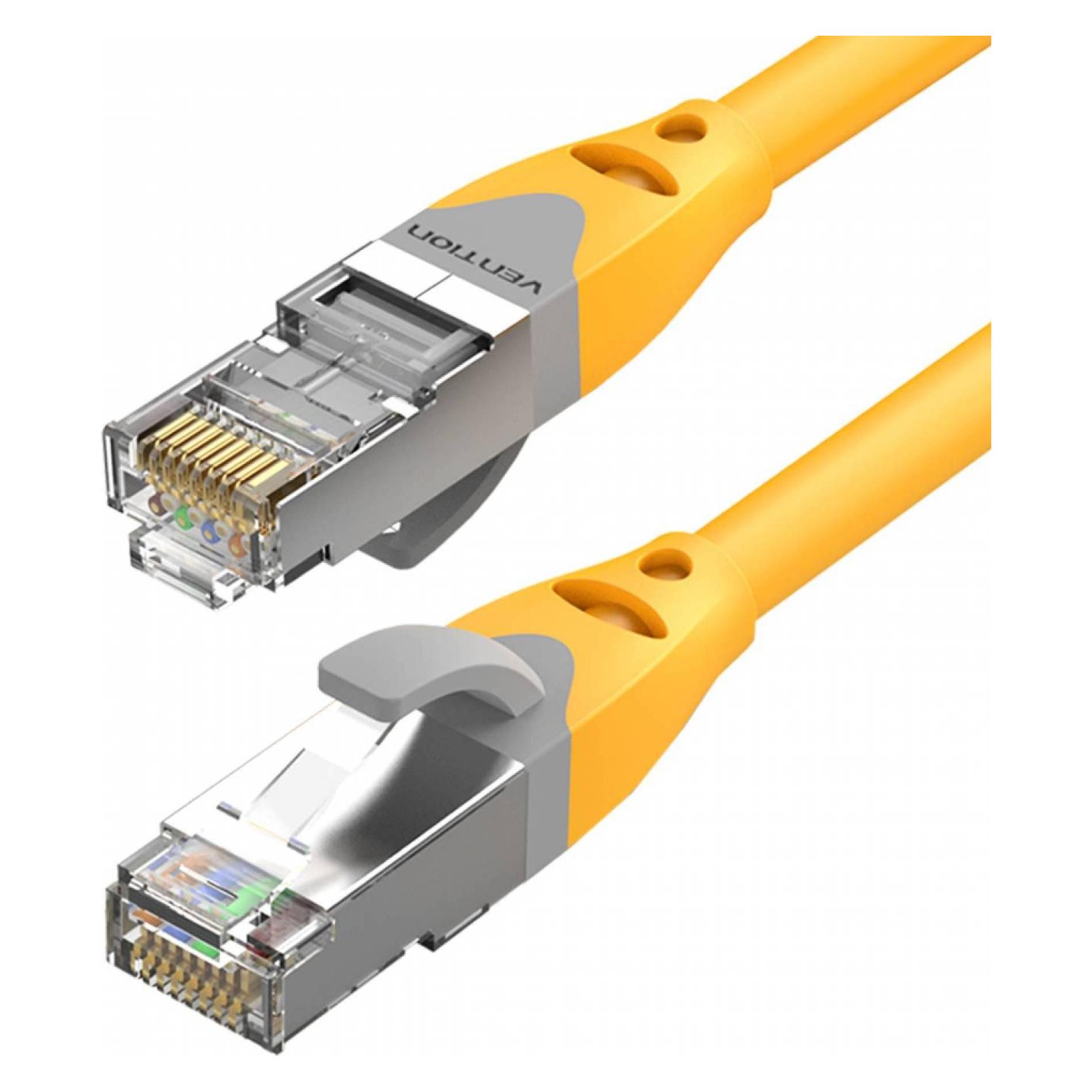 Vention Patch Cable SSTP Cat6A yellow IBHYF (S/FTP, CAT6a, 1 m) (6922794742284)