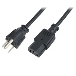 LogiLink Netzkabel US-Stecker NEMA 5-15P auf Kaltgerätebuchse IEC C13 1,8m