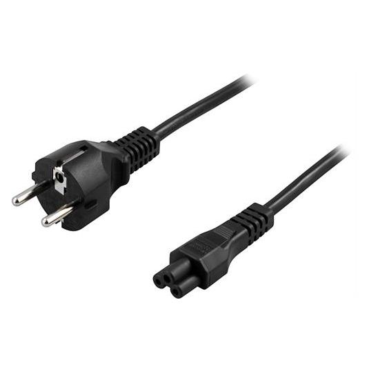 Deltaco Kbl Nätkabel/apparatsladd elkabel/ATXx-power 3m Musse Pigg-kontakt för (3 m) (DEL-109F)