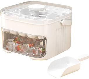 PRiME Cube Easy Release Ice Cube Tray With Lid And Storage Bin white